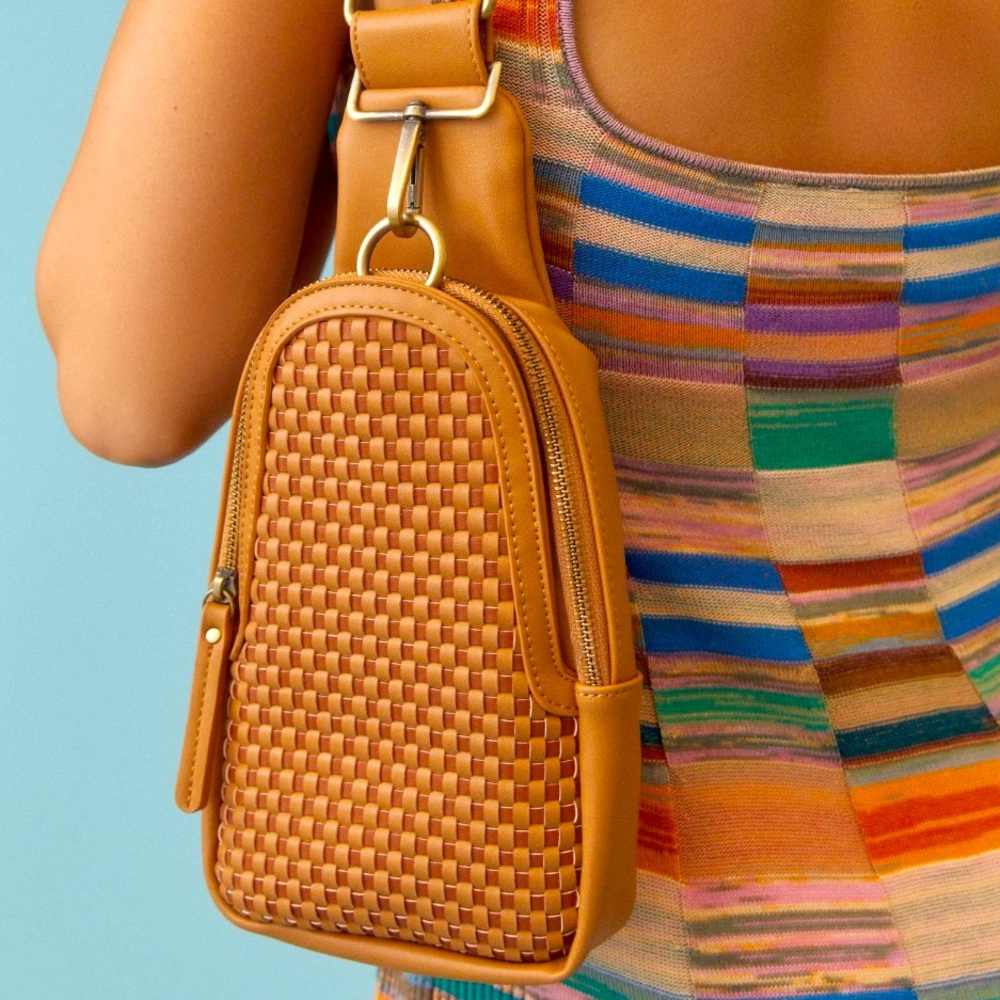 Anthropologie Woven Liberty Sling bag